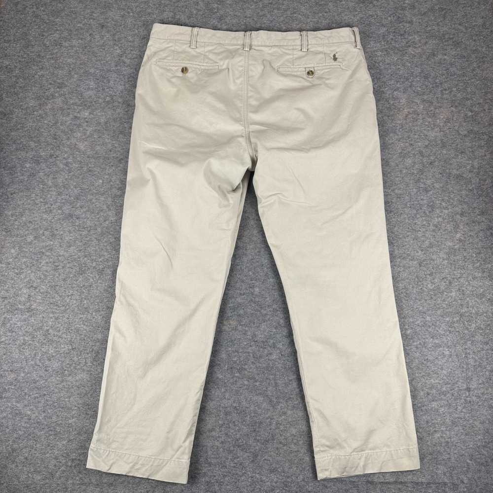 Polo Ralph Lauren Stretch Straight Fit Chino Pants Beige Mens 38x30 - Picture 6 of 12